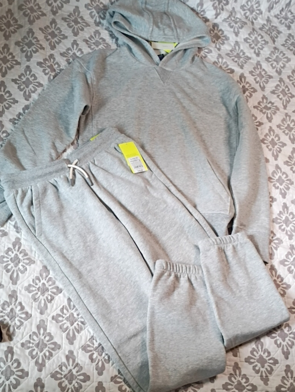 All In Motion Light Gray Hooded Sweatshirt And Sweat Pants Matching Set